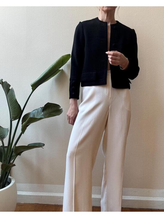 Ralph Lauren Pants - Vintage Lauren Ralph Lauren Ivory Silk Twill Trousers